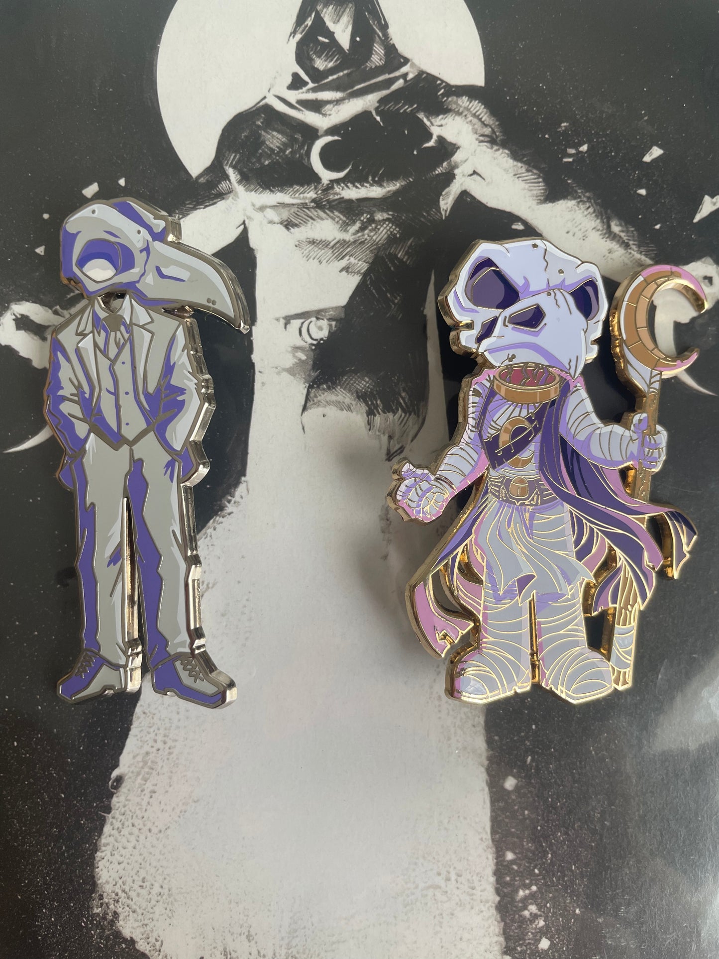 Knight of the Moon Babies Pins