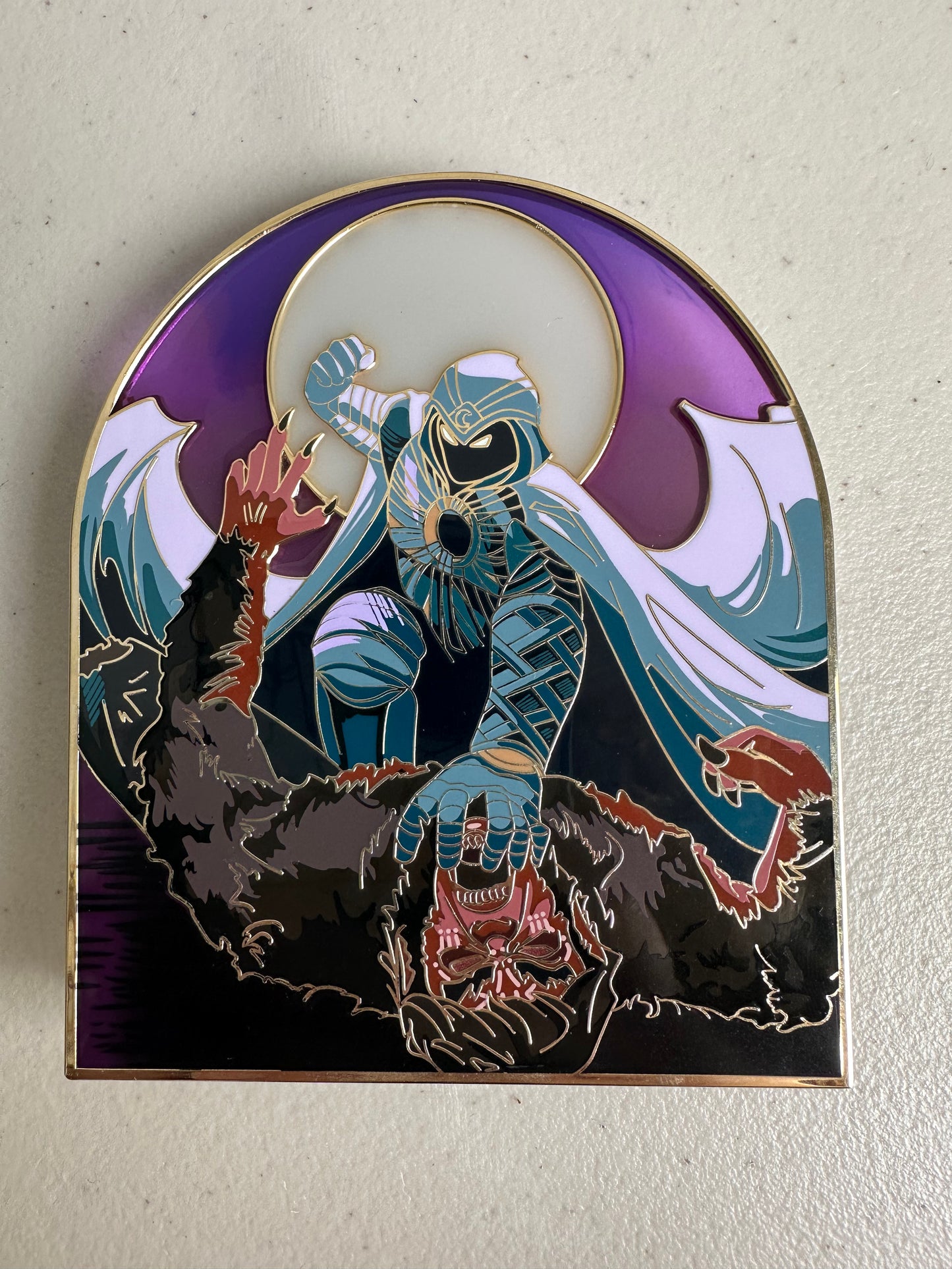 Knight Who Cried Wolf Pin